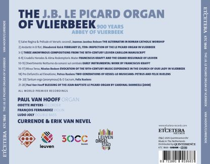 Een gloednieuwe cd: het J.B. LE PICARD ORGEL van VLIERBEEK