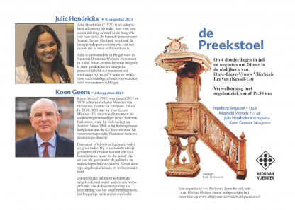 "de Preekstoel" opnieuw in Vlierbeek