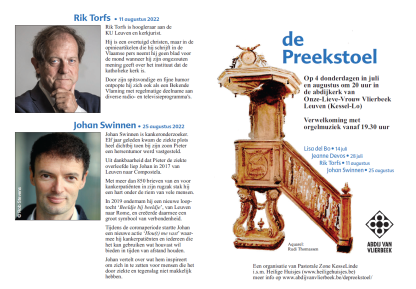 "de Preekstoel" nu ook in Vlierbeek
