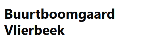 Buurtboomgaard Vlierbeek 